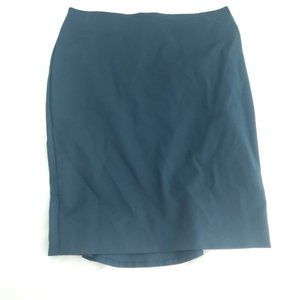 Ann Taylor Womens Blue Dark Wash Back Zip Stretch Straight & Pencil Skirt Sz 6